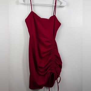 Windsor Scarlet Ruched Mini Dress